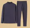 Conjunto de Roupa Íntima Térmica Gola Redonda Outono e Inverno para Homens, Novo Modelo do Fabricante, Roupa Íntima Térmica Dupla Face para Calor e Proteção contra o Frio
