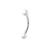 Moda Europeia e Americana Transfronteiriça Novo Estilo Versátil Unhas de Osso de Sobrancelha com Pérolas Brincos de Rosca Externa Unhas de Osso da Orelha Joias para Piercing