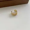 Pendientes y Anillos de Encaje Estilo Dong Jie para Mujer, Diseño de Nicho, Anillo Abierto Versátil Incrustado de Diamantes, Pendientes de Gama Alta