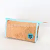 Bolsa de Cosméticos Impermeable con Patrón de Pan de Color Contrastante, Neceser Ecológico de Corcho, Bolsa de Almacenamiento Multifuncional Estéreo Creativa