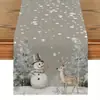 2026 Nova Passadeira de Mesa de Linho de Natal da Amazon Decoração de Festa ao Ar Livre Festival de Inverno Toalha de Mesa Jogo Americano Personalizado
