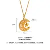 Tienda de Oro El Mismo Estilo de Zhou Colgante Tejedor de Sueños de Estrella y Luna Chapado en Oro, Collar Compañero de Estrella y Luna, Joyería de Lujo Ligero de Alta Gama para Mujeres Venta al por Mayor