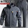 Ropa de trabajo elástica para primavera y otoño transfronteriza, multibolsillos, resistente al desgaste, resistente a la suciedad, duradera, ropa de trabajo táctica casual