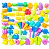 Ventas Directas de Fábrica Juguete Espacial para Niños Molde de Arena Accesorios de Arcilla de Colores Modelo Herramientas Gruesas para Jugar con Arena de Playa Venta al por Mayor