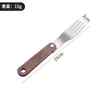 Cuchara y Tenedor Plegables de Acero Inoxidable 304 Hechos a Medida de Fábrica con Mango de Madera de Nogal, Juego de Cubiertos Portátil para Viajes al Aire Libre