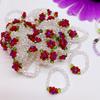 Estilo Ins Miçangas de Vidro Coloridas Misturadas Anel Criativo DIY com Miçangas Joias Estilo Celebridade da Internet Miçangas Cortadas Anel Pequeno Brilhante Misto