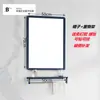 Espejo de Baño Inodoro Inodoro Espejo de Cristal Espejo Cuadrado Colgante de Pared Sin Perforaciones Colgante Horizontal Colgante Vertical Soporte de Espejo