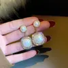 Pendientes de Perla Sencillos de Ma Fanshu de la Gala del Festival de Primavera, Pendientes Coreanos de Dongdaemun, Clips y Pendientes Retro Sencillos de Estilo Francés