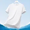 Camiseta de Manga Corta de Seda de Hielo para Hombre, Verano Ligera Transpirable de Malla Deportiva Fitness Secado Rápido Running Talla Grande Camiseta Top