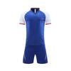 Ropa deportiva de fútbol de manga corta con impresión al por mayor de velocidad para adultos y niños, traje de entrenamiento de competición de verano para hombres, uniforme de entrenamiento para jóvenes