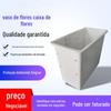 Fibra de vidro vaso de flor ao ar livre isolamento cinto Greening vaso de flores engenharia estrada paisagem retangular plantio calha
