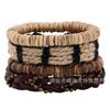 Pulseiras Europeias e Americanas de Couro Bovino para Homens e Mulheres, Pulseiras e Acessórios de Pulseira de Couro Simples Retrô Modernos Descolados Estilo Punk Tecidos à Mão