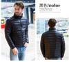 Chaqueta Ligera de Plumón y Algodón para Hombre de Temporada Baja, Cuello Alto, Talla Grande, Corte Ajustado, Estilo Corto, Ropa de Abrigo para Hombre