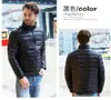 Jaqueta Acolchoada de Algodão Leve para Liquidação Fora de Época Masculina Gola Alta plus size Jovem Ultraleve Slim-fit Curta Jaqueta Masculina