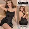Romance Floral Sexy Bata de Noche con Copas, Encaje Sensual de Alta Gama Espalda Descubierta Estilo Francés Vestido de Tirantes de Seda de Hielo A211
