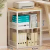Estante para impresora, estantería para el hogar, organizador de libros usados, estante de almacenamiento de archivos de papel A4 de varias capas para oficina