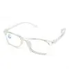 9867 Armazón Transparente de Tr90 con Protección Anti-Luz Azul para Hombres y Mujeres, Armazón Cuadrado de Protección Visual Universal para Lentes de Miopía