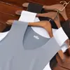Source Source Chaleco sin costuras para hombre sin mangas cuello en V corte casual seda de hielo ajustado deportivo vallas Super Dropshipping