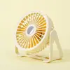 Nuevo ventilador pequeño USB recargable para escritorio, batería de litio, 4 velocidades de viento, ventilador eléctrico, ventilador pequeño de escritorio para dormitorio de estudiante