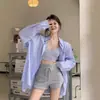 Pantalones cortos deportivos grises, shorts ajustados de chica atractiva, pantalones casuales blancos, pantalones rectos de cintura alta de verano para mujer, pantalones negros versátiles
