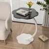 Estante de Almacenamiento de Mesita de Noche de Moda Mesa Redonda Pequeña Mesa Lateral Simple para Sofá de Casa Mesa de Café Gabinete de Mesita de Noche Dormitorio Minimalista Moderno