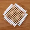 Bastoncillos de Algodón de Doble Punta para Limpieza de Oídos, Bastoncillos de Algodón Sanitarios Desechables, Bastoncillos de Algodón Pequeños Puntiagudos para Maquillaje, Bastoncillos de Algodón para el Hogar en Caja