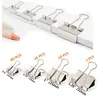 Ventas de Fábrica Clips para Papel Negros Clips de Cola de Golondrina Metálicos Encuadernadores para Facturas Papelería de Oficina Clips para Exámenes