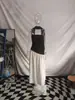 Em Estoque Outono e Inverno Transfronteiriço Feminino Nova Moda Elegante Gola Redonda Manga Longa Slim Fit Bodycon Patchwork Vestido