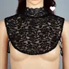 Camisole Feminina Macia Doce com Renda Decote Alto Sexy Top de Renda Colarinho Falso Ajustado Camada Base Respirável