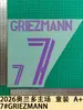 2026 Orlando Casa Ropa Infantil A+ 7# GRIEZMANN Número de Jugador Letras Números de Transferencia Térmica Pegatinas de Transferencia Térmica