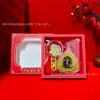 Nuevo Colgante de Hoja de Bodhi de Buda Zodiacal Oro Puro 999 12 Signos del Zodiaco Pegatinas para Teléfono Móvil Set de Caja de Regalo Venta al por Mayor