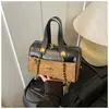 Bolso de Mano Acolchado de Ante Retro Transfronterizo para Mujer 2025 Nuevo Estilo Coreano con Cadena para Hombro y Parches Bolso Cruzado