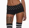 Amazon Gótico Y2K Punk Remache Oscuro Sexy Chica Caliente Ropa para Mujer Estilo Ins Moda Personalizada Pantalones Ultra Cortos Venta al por Mayor