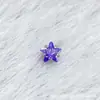 Pendientes de Estrella de Cinco Puntas con Garras de Aleación de Titanio F136 Zirconia Cabeza de Joyería para Piercing de Labio con Rosca Interna de Titanio G23