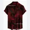 Camisa de Praia Comércio Exterior Transfronteiriço Novo Estilo Camisa Curta Impressão 3D Venda Direta da Fábrica Atacado Personalizado Camisa de Botão de Poliéster