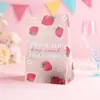 Bolsa de Regalo de Fresas Transfronteriza, Bolsa de Empaque para Fruta de Fresa, Bolsa de Empaque para Comida para Llevar de Pastel de Fresa, Ecológica y Biodegradable