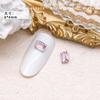 Uña de celebridad en línea mini cubo de hielo cristal joyería diamante rectangular 4*6 ángulo recto fondo puntiagudo color transparente color mágico vidrio taladro de uñas
