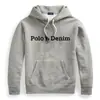 Coleção de Primavera Ralph Lauren Polo: Moletom com capuz em algodão puro, unissex, estilo pullover, adequado tanto para uso interno quanto externo, 100% algodão