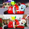 Decoración Navideña Inflable Transfronteriza para Jardín Exterior, Papá Noel Inflable Iluminado con Luz LED, Bolsa de Regalo Inflable, Modelo Inflable, Fábrica de Origen