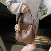 Bolso pequeño de mensajero de color contrastante popular de este año para mujer, nueva moda 2025, versátil, bolso de hombro con textura retro