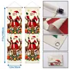 Coplas navideñas de producto nuevo transfronterizas, decoraciones festivas, fondo para paneles de puerta, arreglos para mejorar el ambiente, cortinas para puerta, banderas, telas colgantes para exteriores