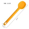Nueva cuchara grande de silicona con mango alargado, boca ancha, densa, para remover condimentos, sopa, ensalada, hot pot