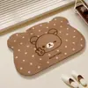 Alfombrilla de Baño Cachemira Felpudo para Puerta de Inodoro Alfombrilla para Pies de Lavabo Antideslizante Resistente a la Suciedad Resistente a Caídas Alfombra Especial para Ducha