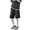 Shorts de Mezclilla Rasgados para Hombre, Estilo Delgado de Verano, Nuevo 2026 Marca de Tendencia Retro Americana Holgados Talla Grande Pantalones de Cinco Puntos
