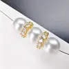 Accesorios de Cristal de Color Duradero Chapados en Plata Gruesa Microincrustados con Circonita Tamaño Grande Rueda Perla Plana Accesorios para Pulsera Hechos a Mano DIY