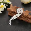 Pieza de Hierro con Forma de Flor Forma de Oreja Borde con Patrón Simétrico Flor Pieza Yi Ge Material para Pasador de Pelo DIY