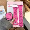 Estampado de Leopardo Patrón de Gato Es Adecuado para Correas de Apple Watch Iwatchss11/10/9 Silicona Appleultra3 Gris Se