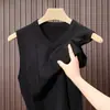 Otoño 2024 Nuevo Chaleco de Punto para Jóvenes Hombres Suéter de Cuello en V Pulóver Chaleco de Negocios Suéter