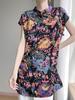 Camisa de Manga Media Estilo Chino Nuevo Verano 2025 Abertura Lateral Estilo Zen Cuello Cheongsam Top de Manga Corta