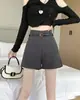 Shorts Blancos Casuales para Mujer Primavera Verano 2026 Nuevo Estilo Ropa Exterior Línea A Versátil Cintura Alta Adelgazante Petite Pantalones de Pierna Ancha